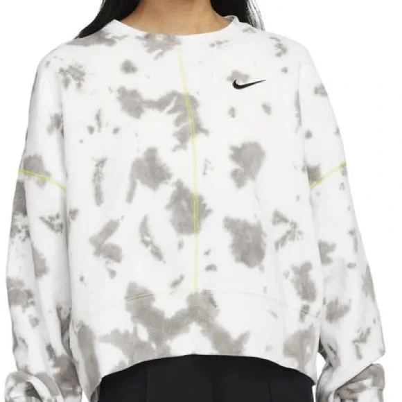 Nike Sportswear Tie Dye Oversize Crop Sweatshirt - Picture 3 of 13